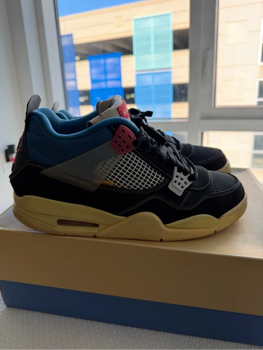 Jordan Kids Retro Sneakers in Navy, Blue and Cream